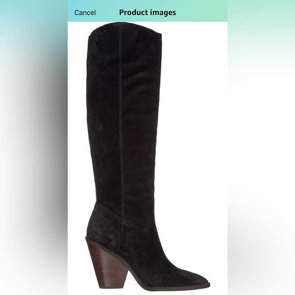 Sam Edelman Black Suede Knee-High Boots 9.5 - Picture 10 of 11